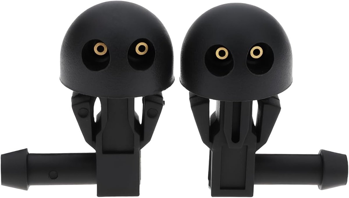 Windscreen washer fluid nozzles pack van 2 - plastic en messing - gelijkmatige waterstraal - Luxento