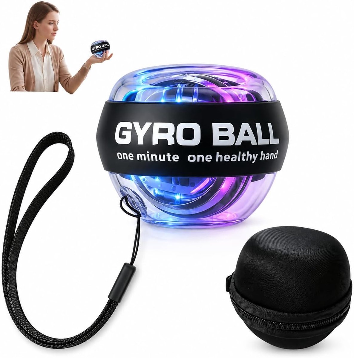 Gyroscopische bal voor de pols - 270 g - 5 weerstandsniveaus - verbeter grip en kracht - ShopVlot