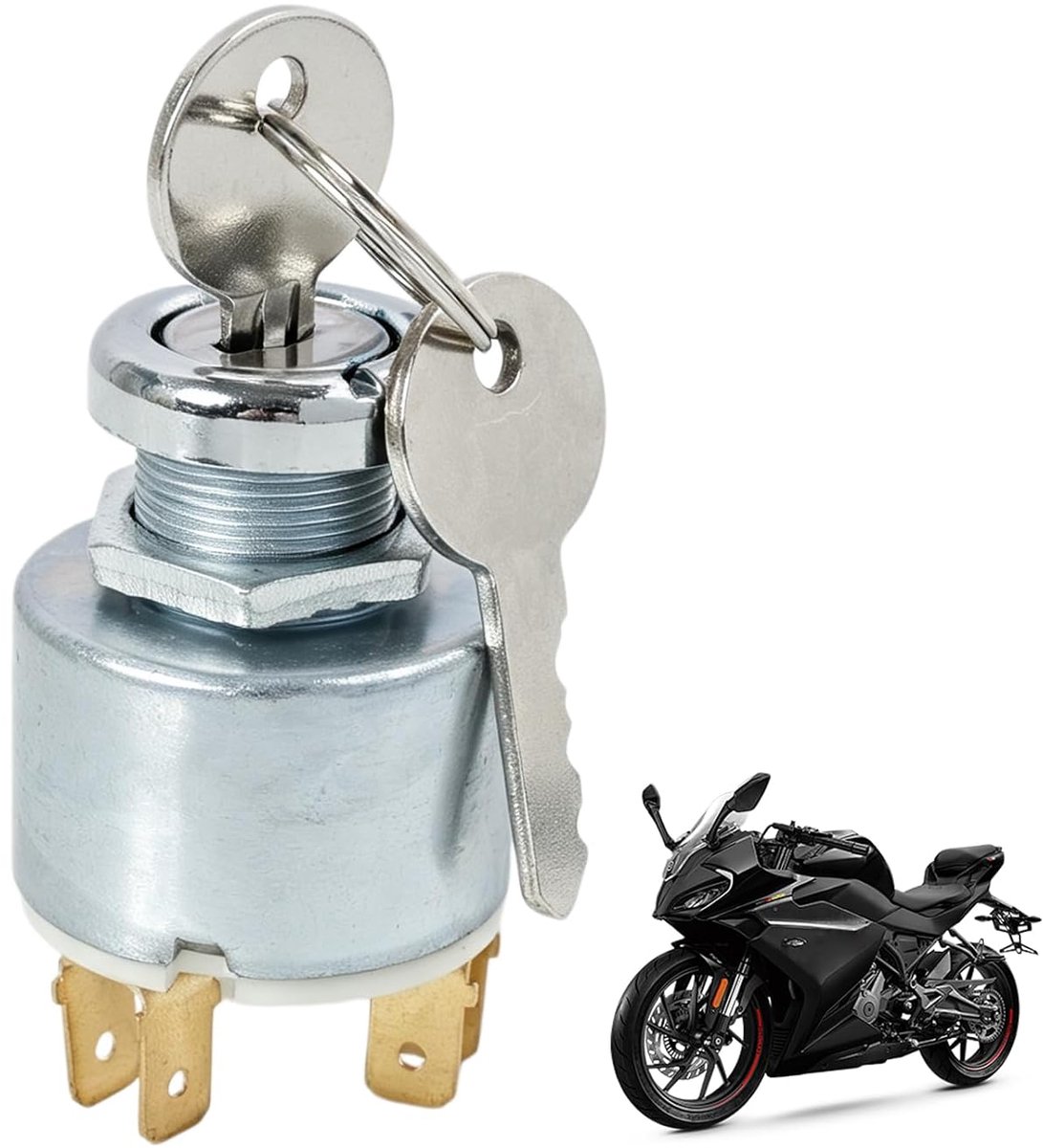 12V contactschakelaar - universele motorstart schakelaar - duurzaam metaal - eenvoudig te installeren - ShopVlot