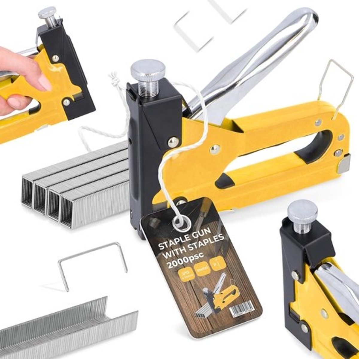 Handtacker voor de bouw - Nietpistool voor stofferen - Snel bevestigen - Duurzaam metaal - 4-14 mm nietjes
