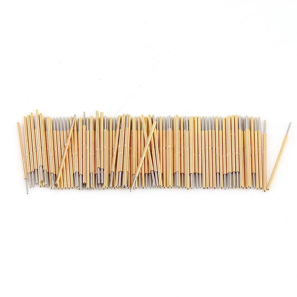 100 Stuks P50-J1 Veer Monsters, 0.68mm Veer Monsters, Pogo Pin Ronde Kop voor Testen van Printplaten, Diameter 16mm, Lengte 16mm