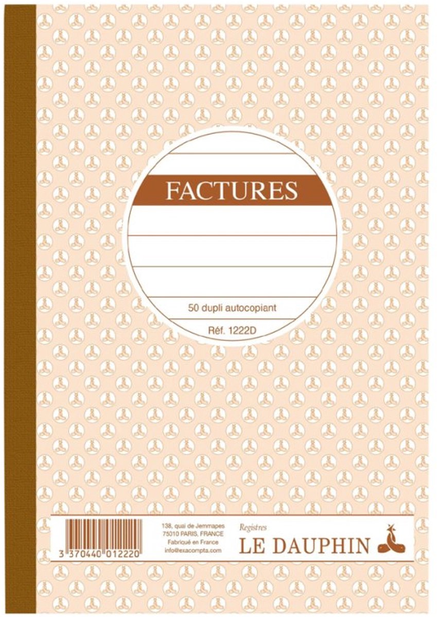 Le Dauphin Manifold Factures, 210 × 148 mm, doorschrijfpapier, 50 bladen
