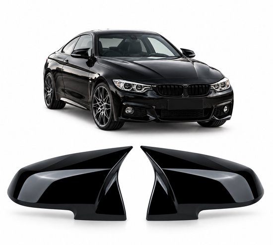 Glanzend zwarte spiegelkappen, links en rechts, voor BMW F20, F21, F22, F30, F31, F32, F36 en F87.