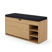Schoenenkast met zitplaats en uittrekbare planken GRADIA, 100 x 34 x 50 cm