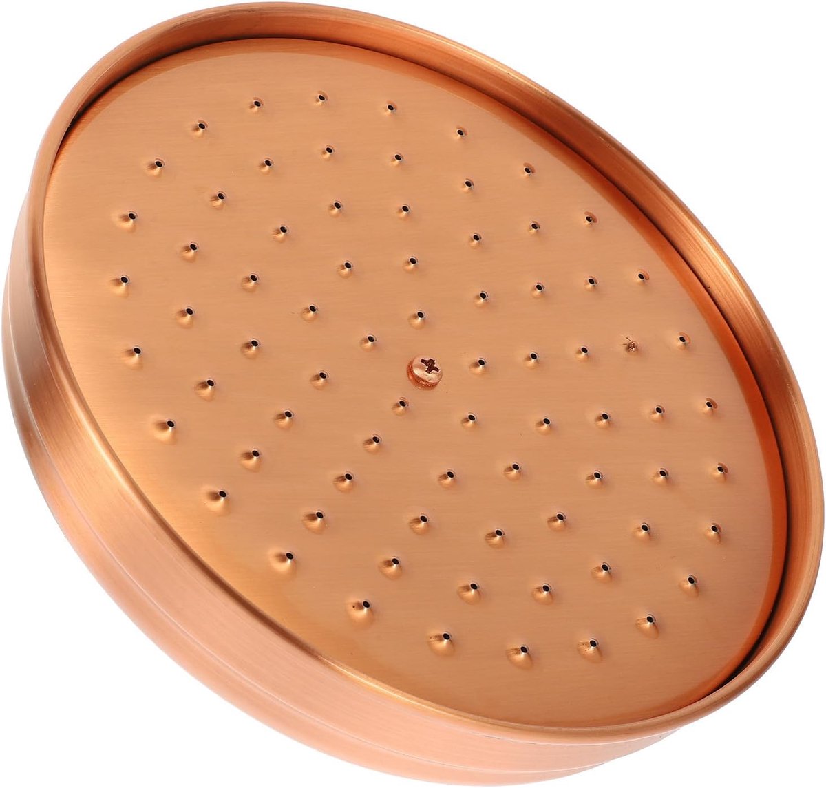 Retro design koperen douchekop 7,9 inch vierkant met siliconen noppen voor badkamer en outdoor regendouche douchekop - ShopVlot