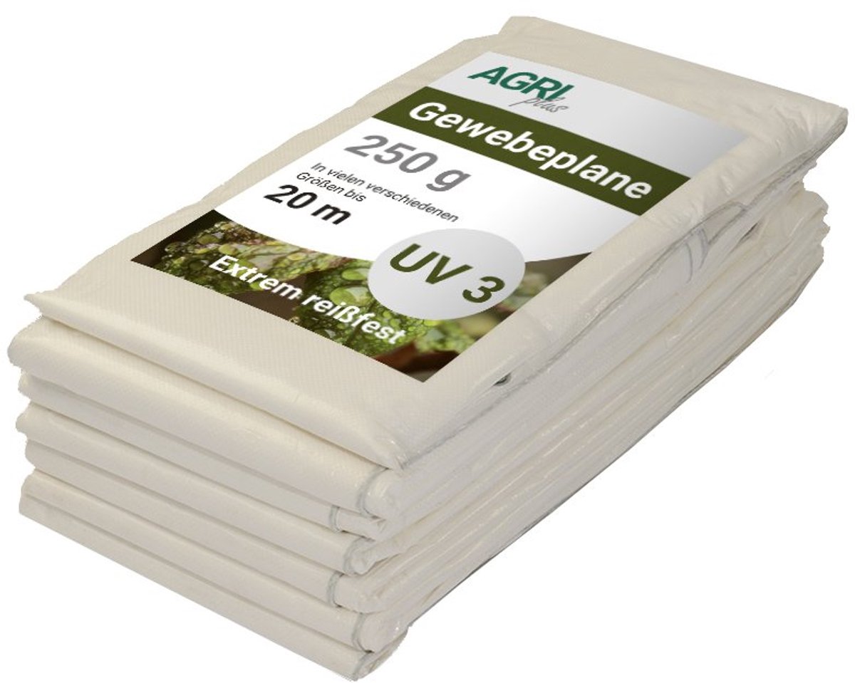 AGRIplus dekzeil met ogen, 4 × 6 m, blauw, 250 g/m²