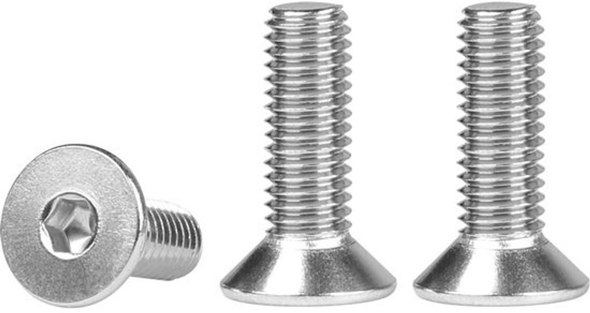 Verzonken kopschroeven - Binnenzeskantschroeven - Precisiebevestiging - Volledige schroefdraad - M6 x 20 mm - Roestvrij staal