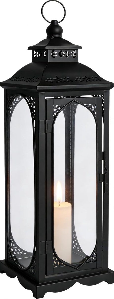Decoratieve Hangende Lantaarn van Metaal voor Buiten - 35 cm - Ideaal voor Tuin, Bruiloft en Halloween