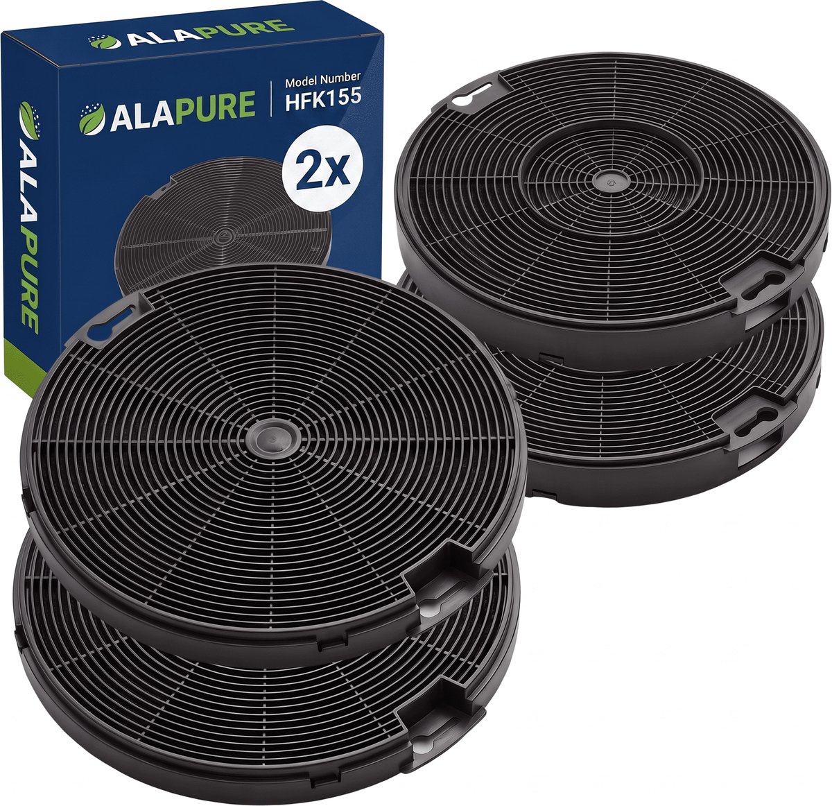 2x Koolstoffilter voor AEG MCFE09 / 9029800548 / EFF75 (2-pack)