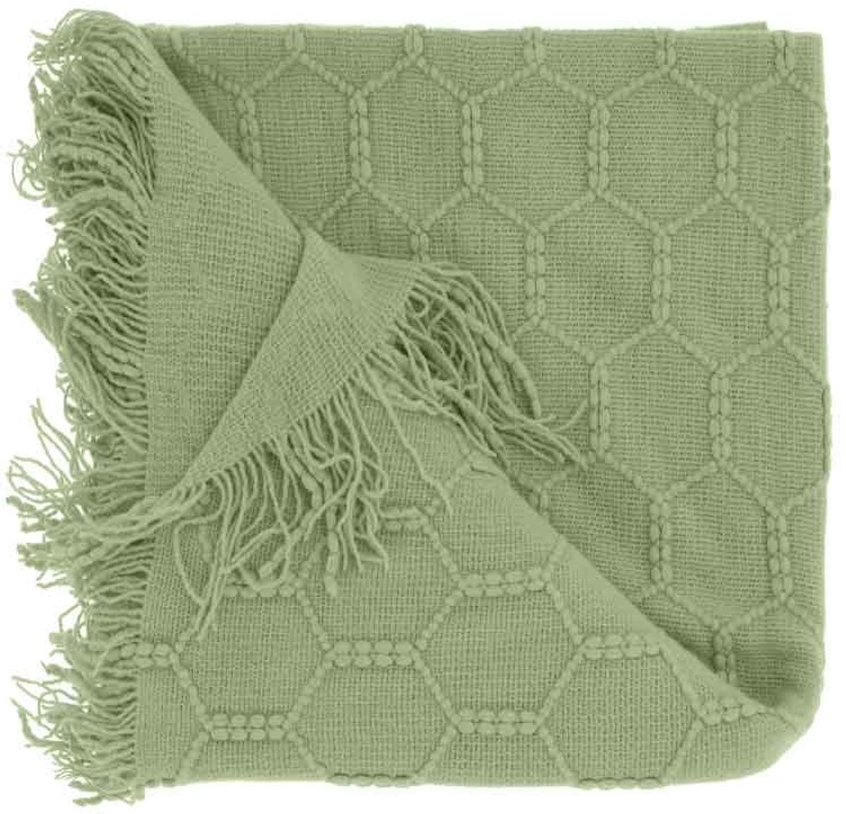 Unique Living Plaid Fee Tea Green - 127x152cm Groen