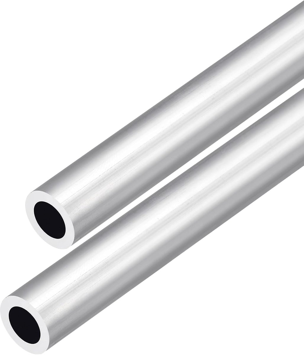 DMiotech 2pcs (12mm OD x 8mm ID) 6063 Aluminum Round Tube 250mm Length Industry Metal Tube for Machinery Frame - ShopVlot