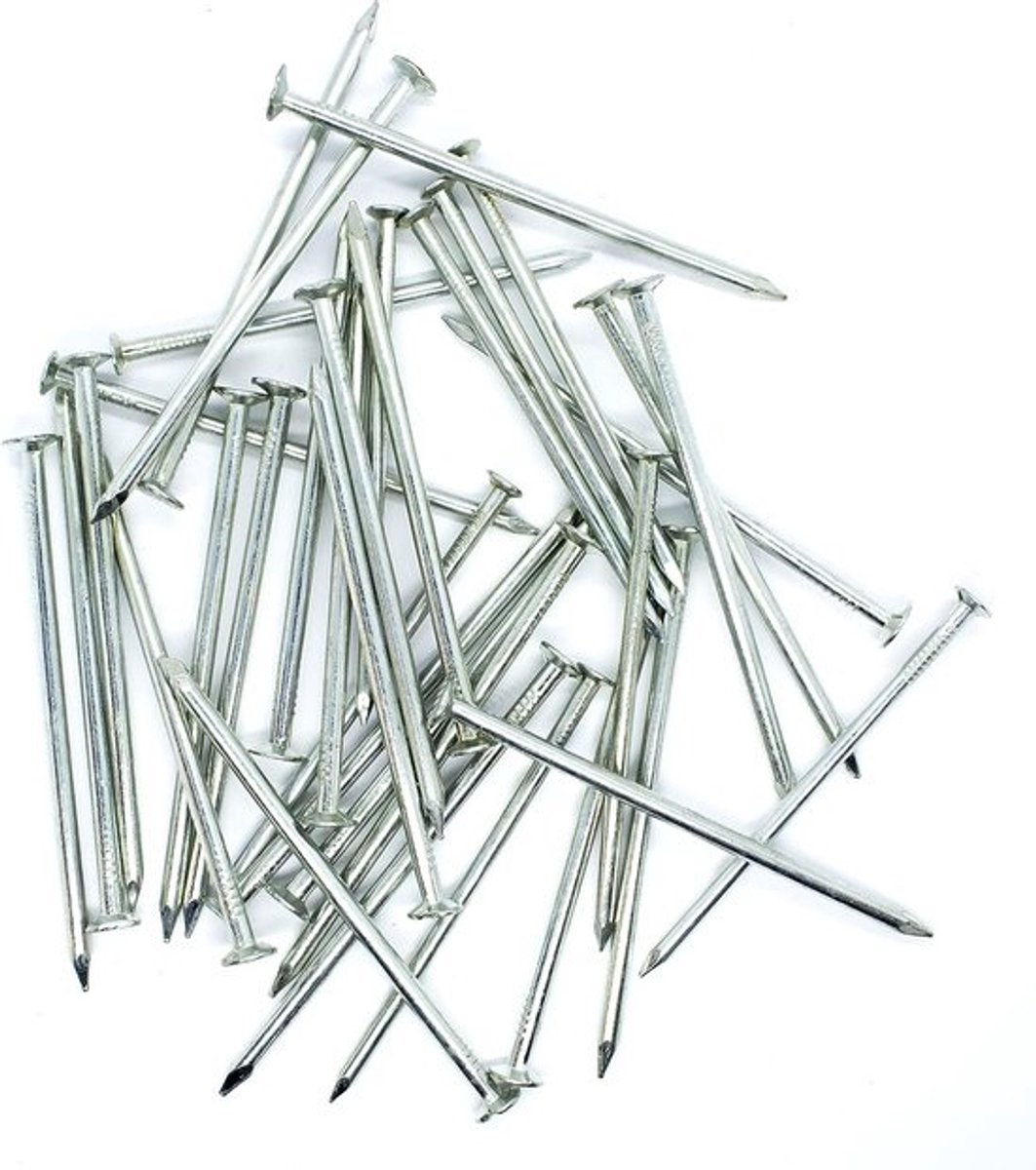 Multifunctionele nagels - Stalen bevestigers - Voor houtverbindingen - Zinken afwerking - 3mm x 70mm - Helder