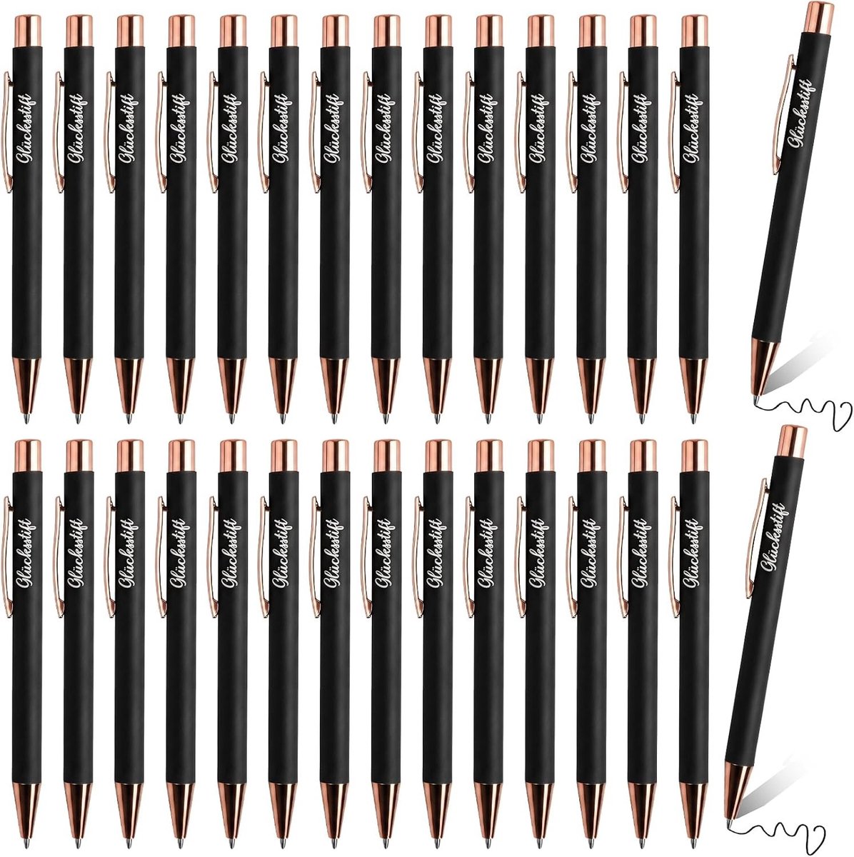 Inspirerende Balpennen Set van 30 Stuks, Zwarte Inkt, Perfect Cadeau voor Vrienden en Collega's, Ideaal voor Feestdagen en Speciale Gelegenheden