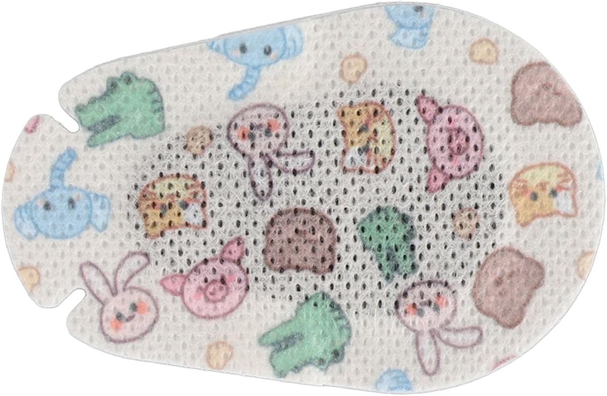 Ademende en Comfortabele Oogpleisters voor Amblyopie Herstel, Orthoptische Oogpatches voor Volwassenen en Kinderen, 40 Stuks, 5 x 7,5 cm met Dierenpatroon