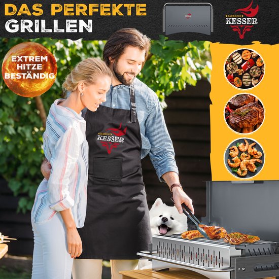 KESSER® Klapgrill - draagbare houtskoolgrill van gepoedercoat staal - met grillmat en draagtas - antraciet van KESSER — afbeelding 5