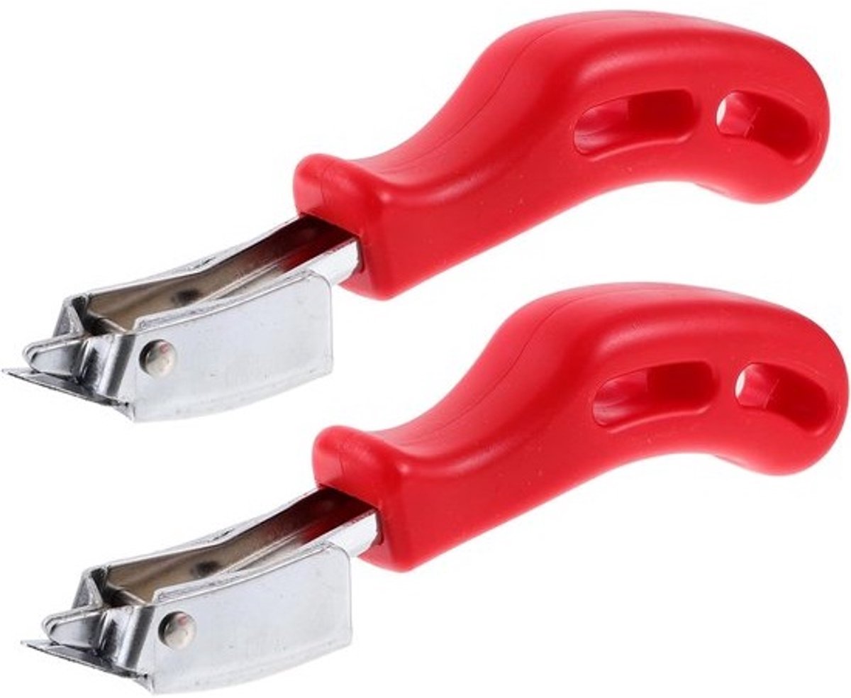 Set nietjesverwijderaars - Tacktrekgereedschap - Voor meubelreparatie - Hefboomontwerp - 16 cm lang - Rood