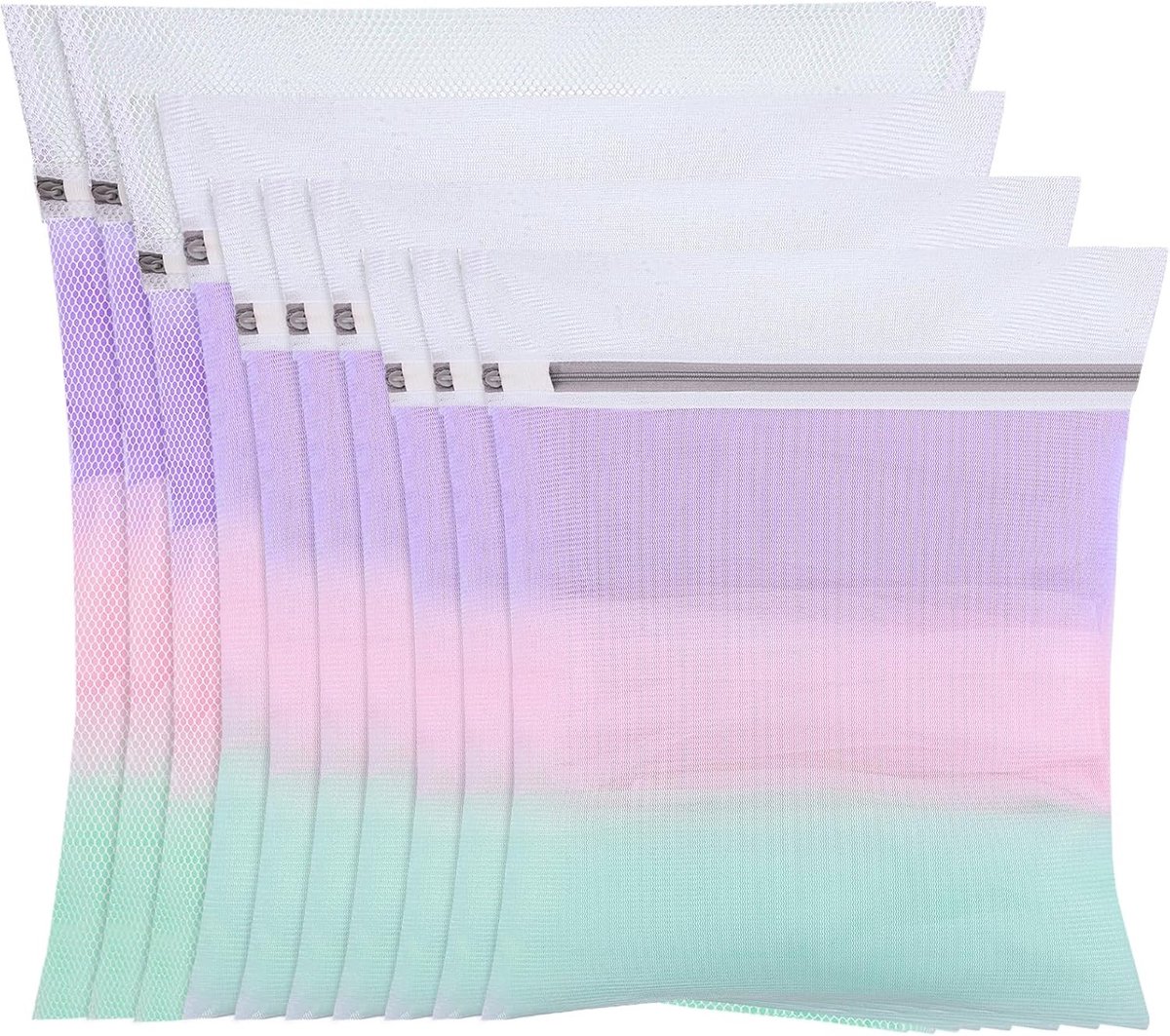 Wasnet voor wasmachine - 10 stuks waszakken in 4 maten, ideaal voor delicate kleding en bescherming tijdens het wassen