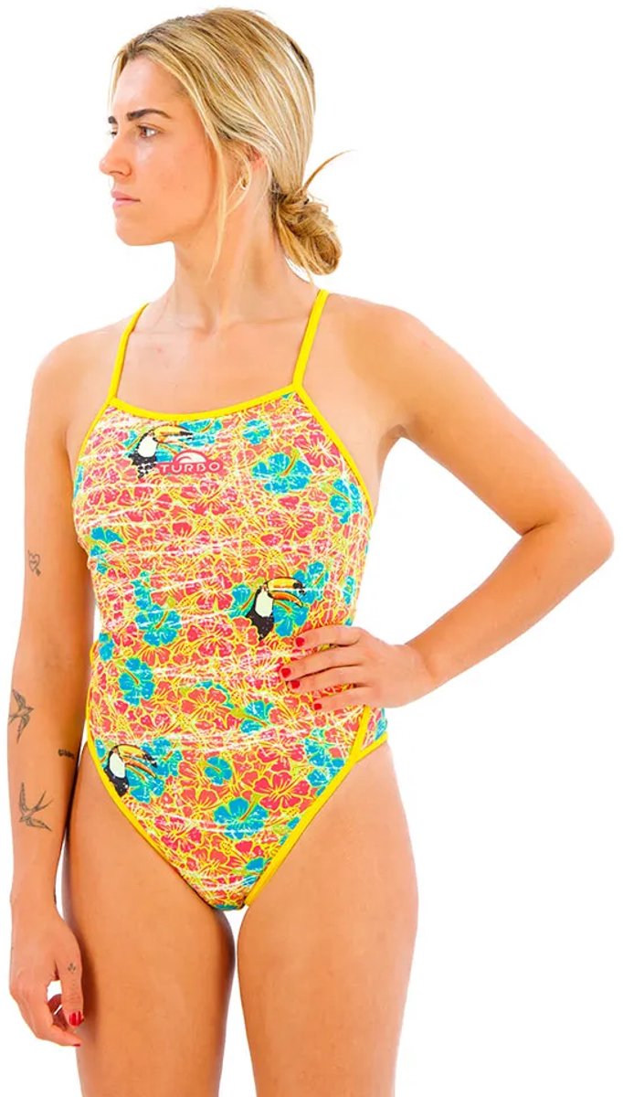Turbo Tropical Tucan Flour Zwemkleding Veelkleurig M Vrouw Multicolor