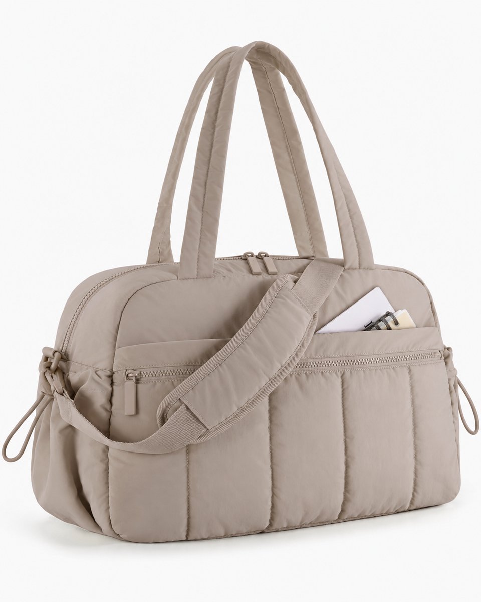 Geweo Reistas Handbagage 40x30x20 - Weekendtas dames - handbagage vliegtuig -handbagage tas ryanair transavia - Bruin