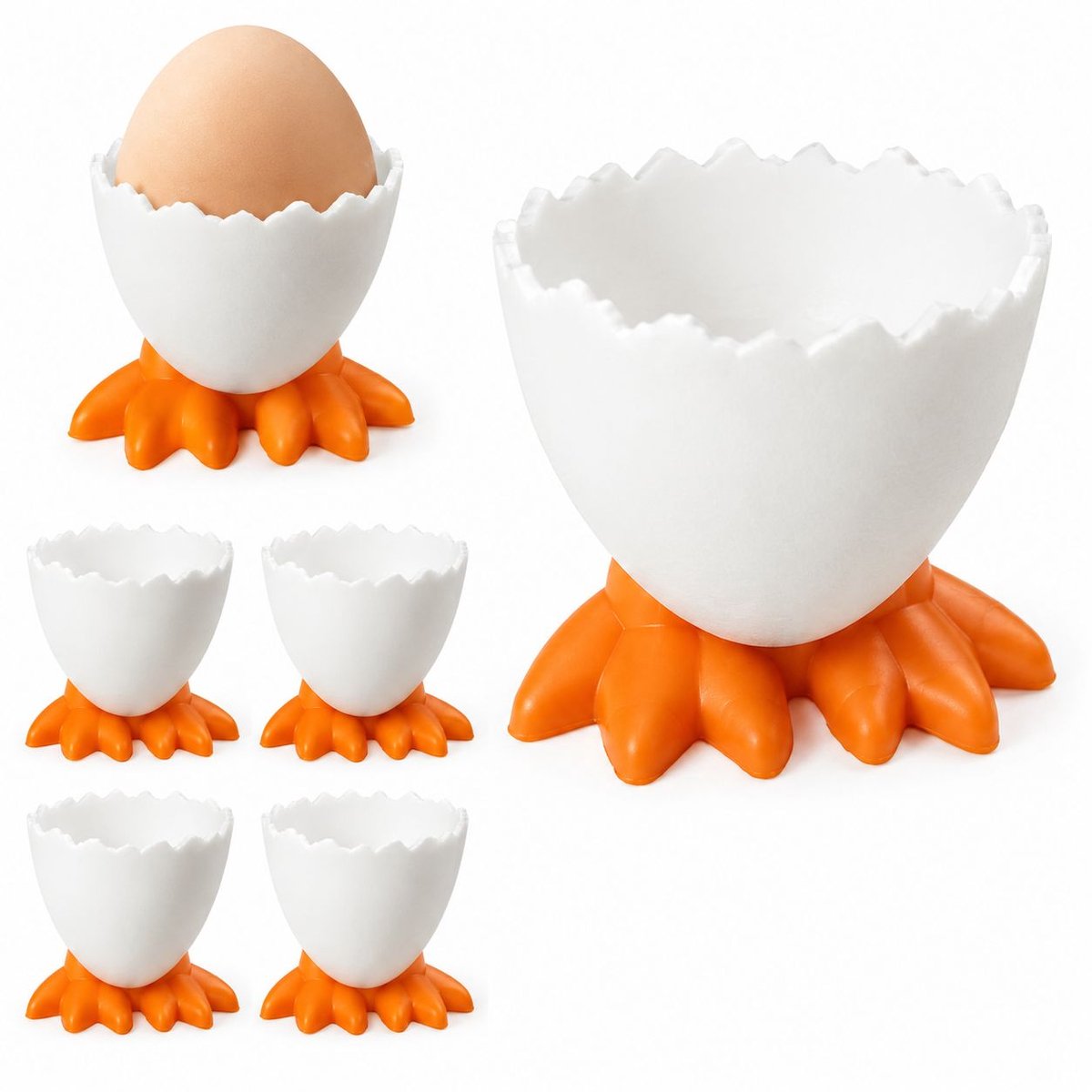 VHV - Eierdopjes - 12 stuks - Eierdoppen - Eierhouder - Eieropber gdoos - Eierrek - Paaseieren houder - in de keuken