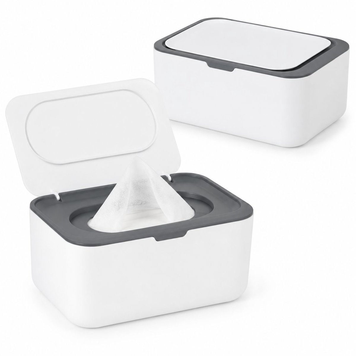 VHV - Billendoekjes tissue box - 2 stuks - Billendoekjesbox(wit - Billendoekjesdoos - Tissuedoos - Tissuebox - in de keuken