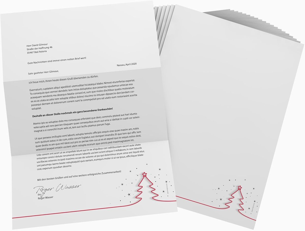 Kerstpapier A4 - 100 vellen - rood dennenbomen - perfect voor kerstkaarten - ShopVlot
