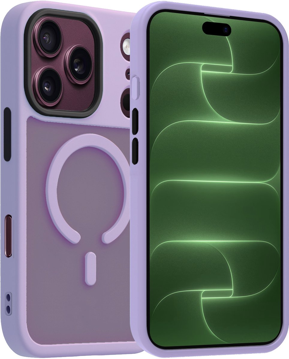 Hoesje Geschikt voor Apple iPhone 18 Pro - Magsafe Compatible - Sterk & Shockproof - Back Cover - Shock Proof Case - Telefoon Hoes Shockproof - Lila