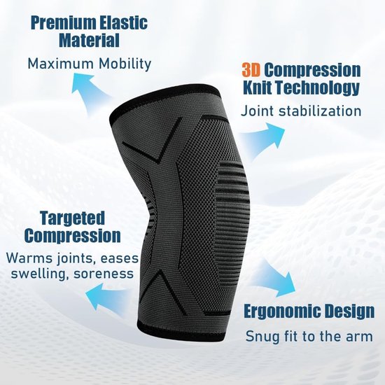 Ondersteuning voor de Elleboog voor Mannen en Vrouwen, 2-Pack Elleboogbandage voor Compressie, Ondersteuning bij Tendinitis, Artritis en Blessures, Tenniselleboog en Golferelleboog Hulp — afbeelding 3