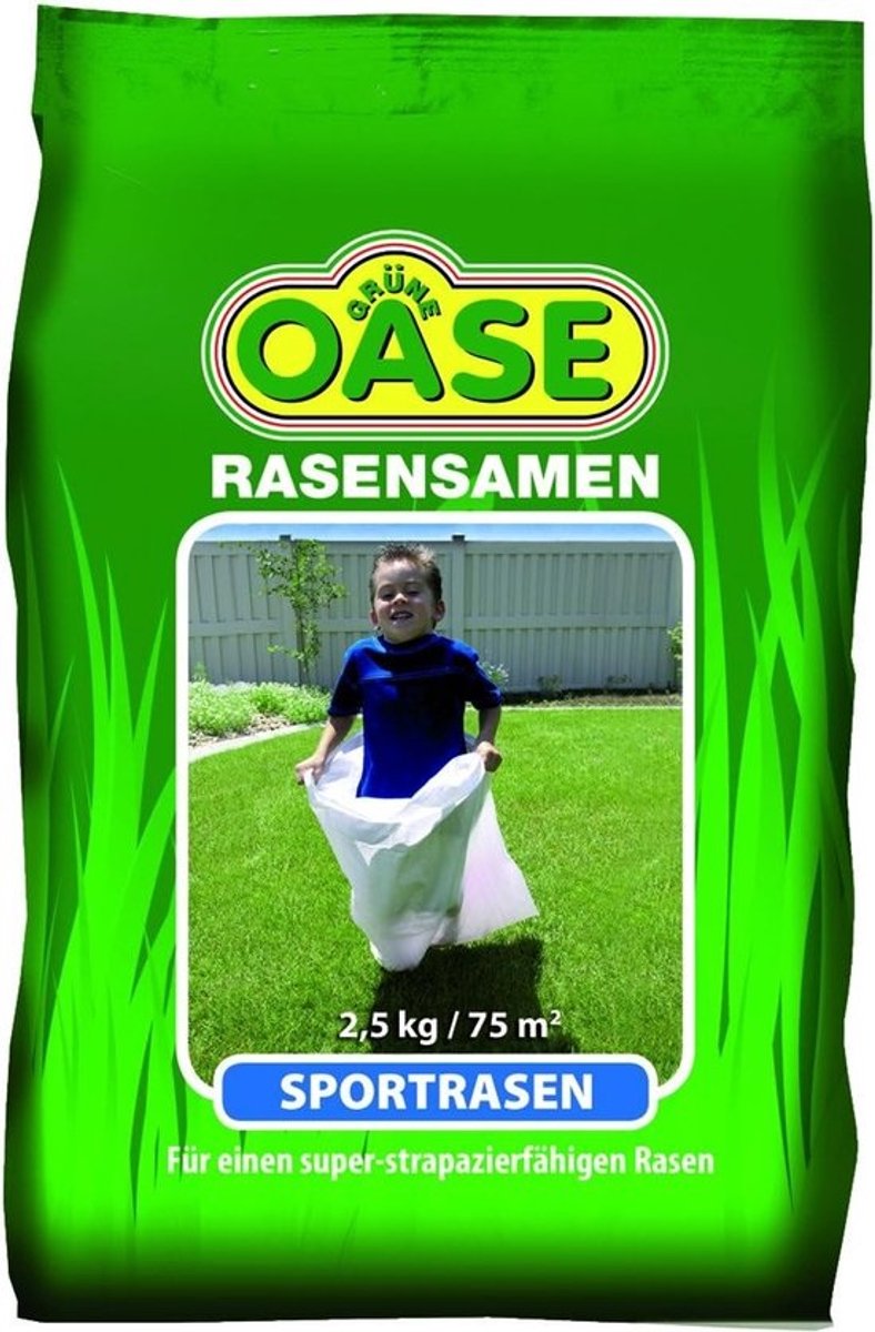 Graszaad voor sportvelden - Voor intensief gebruik - Speelgazon aanleggen - Zeer veerkrachtig - 2,5 kg - Groen