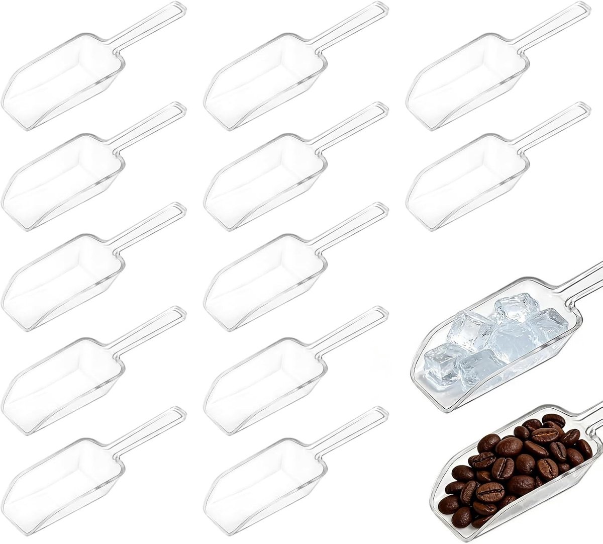 12 Stuks Maatlepels voor Huishouden en Knutselen - Ideaal voor Meel, Poeder, IJs en Cereal