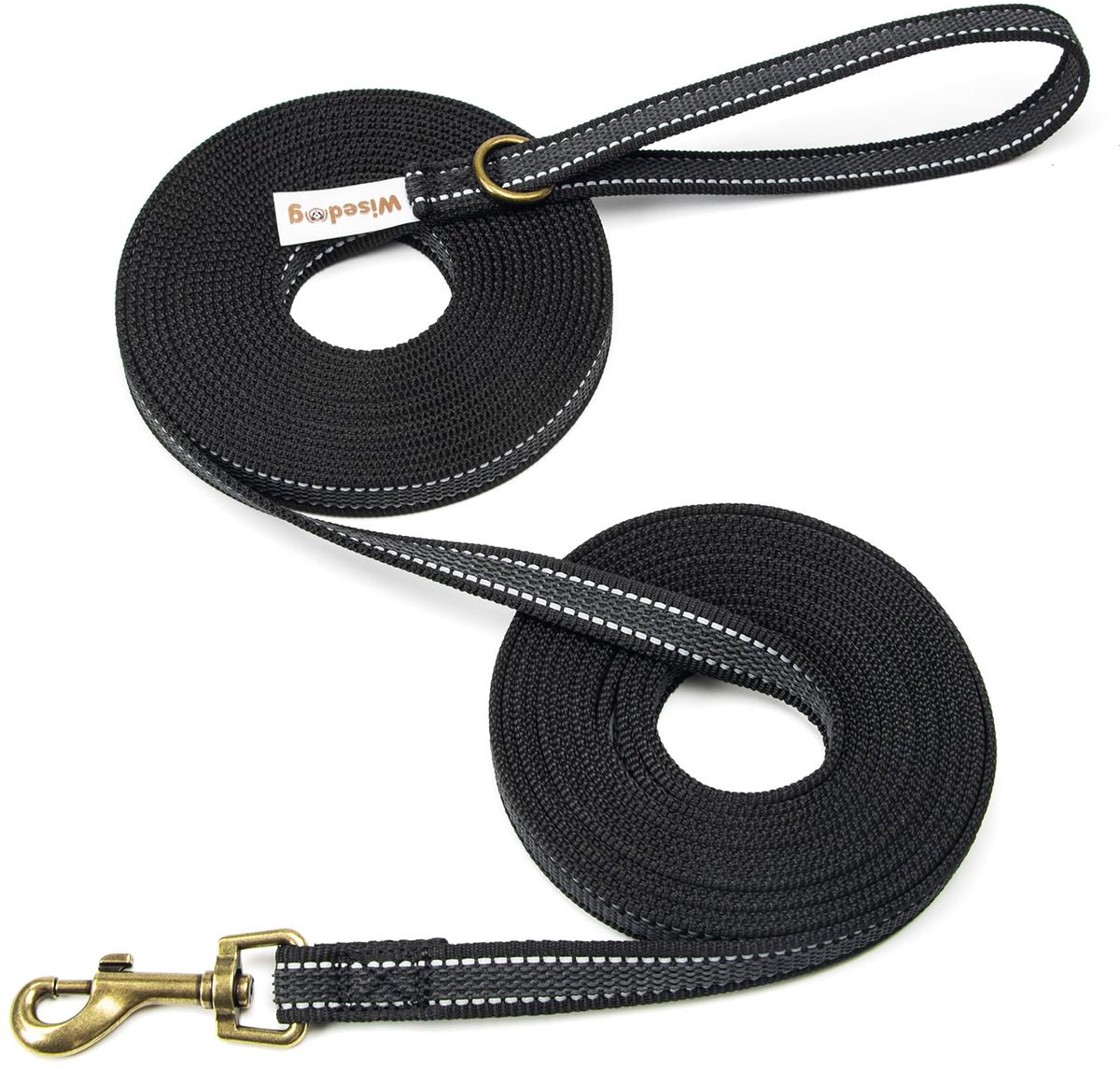 Wisedog Lightweight Training Lead, Reflective & Antislip Zwarte 15m - ShopVlot