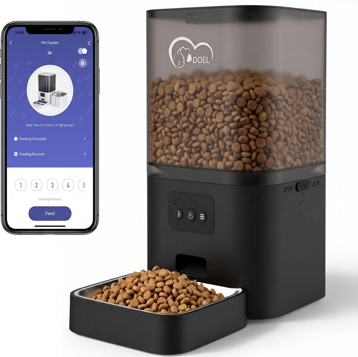 Chengdu Automatische Voerbak Kat met APP Besturing - Chengdu Tops Technology Co.,Ltd. - €69,99