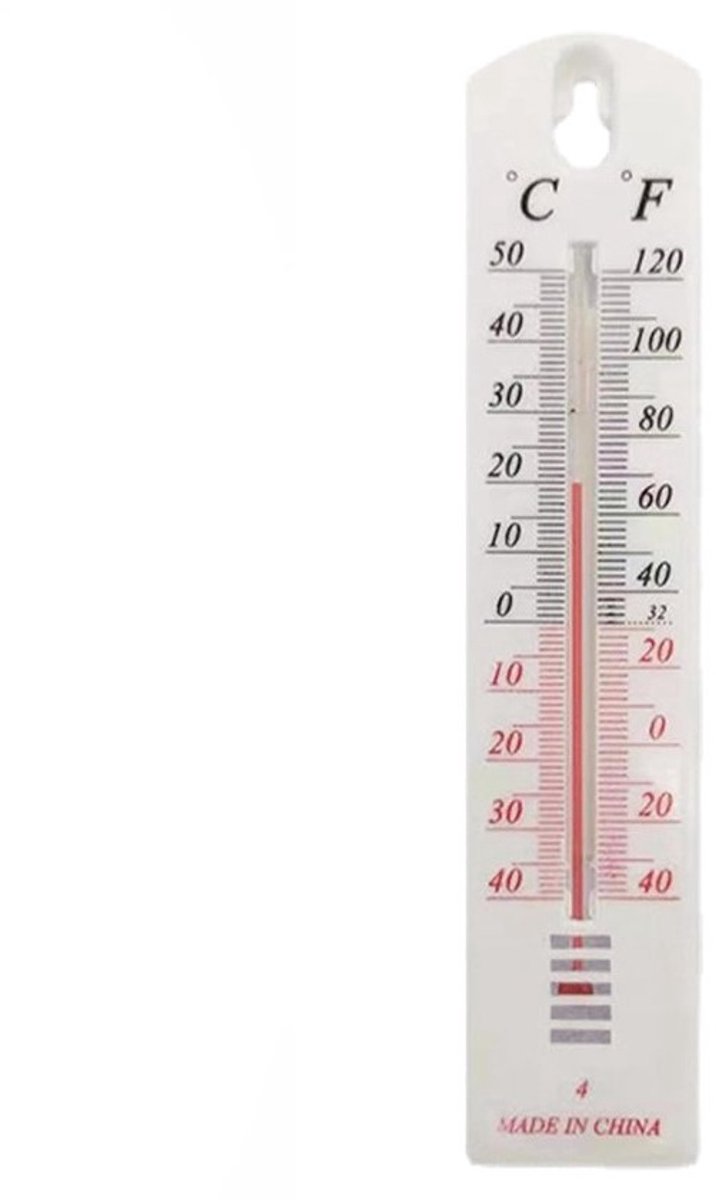 Temperatuurmeter voor binnen en buiten - Weerindicator en monitor - Temperatuur bewaken - Breed meetbereik - 218 x 46 cm
