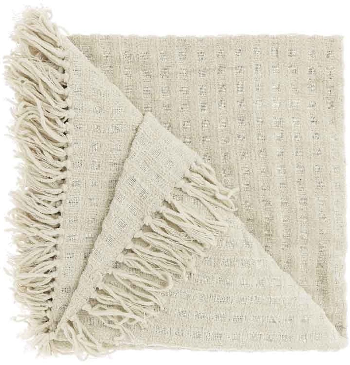 Unique Living Plaid Verlin Dove White -130x180cm Wit