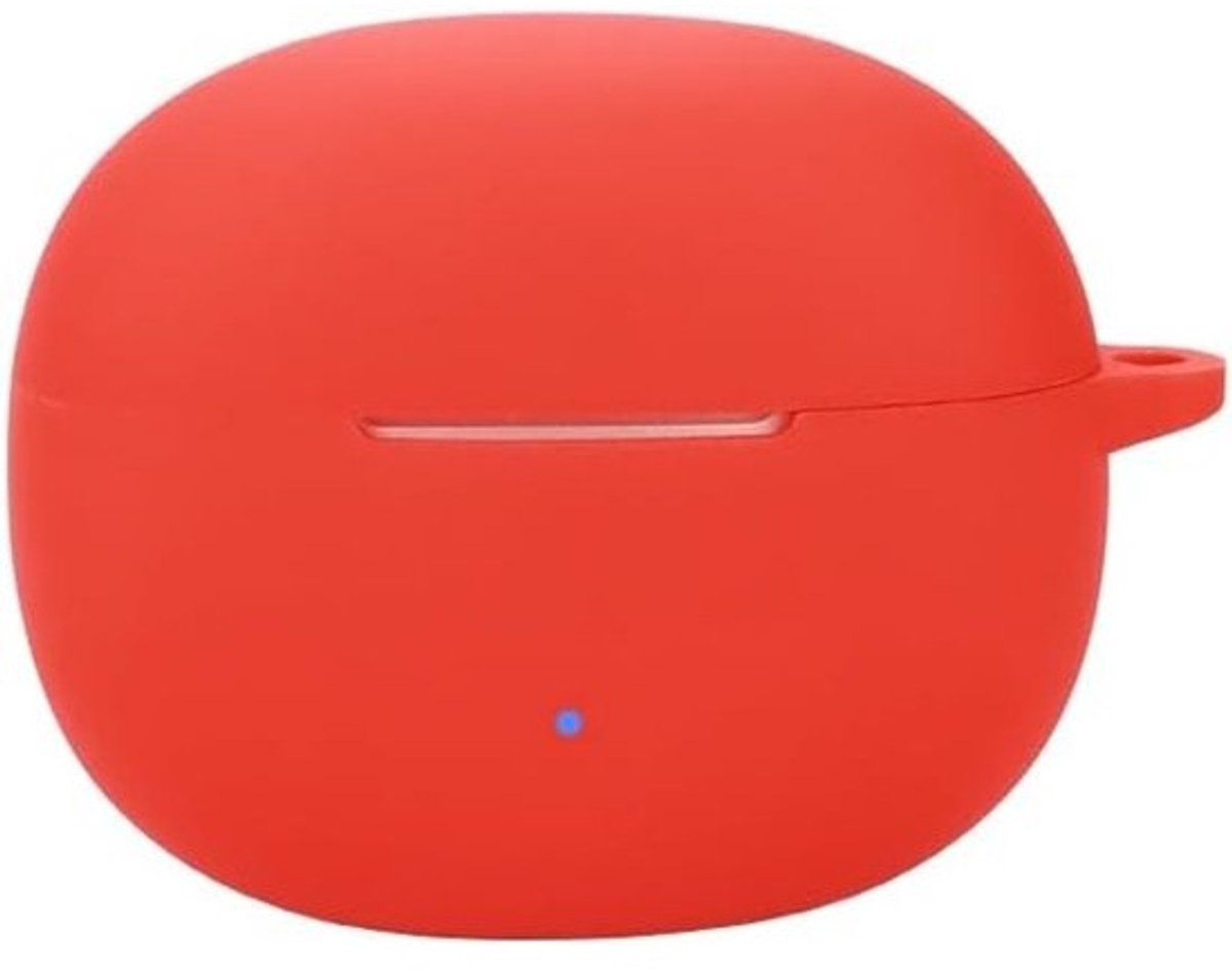 Oplaadbare oortelefooncover - Beschermhoes siliconen - Draadloos opladen - Waterdicht stofvrij - Met karabijnhaak - Rood
