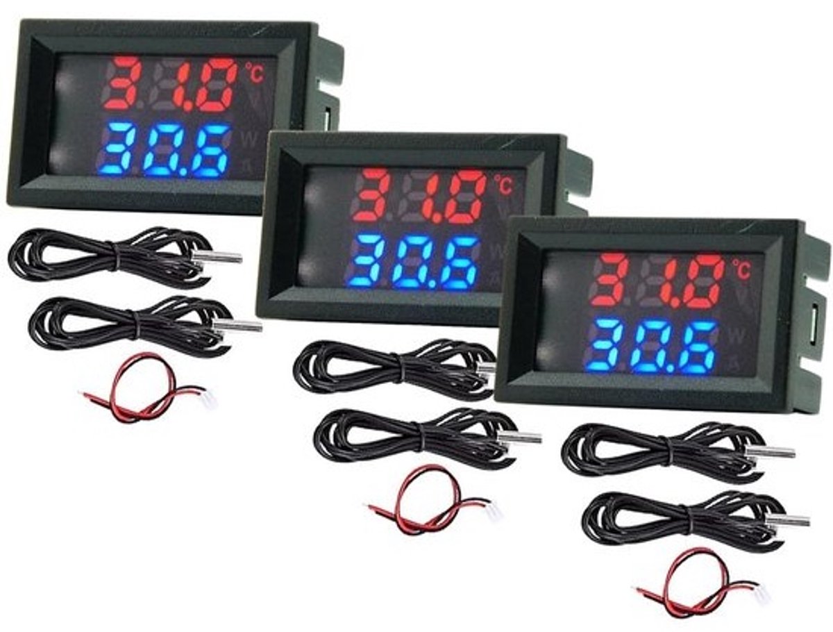 Digitale thermometer - Dubbele display - Waterdichte sensor