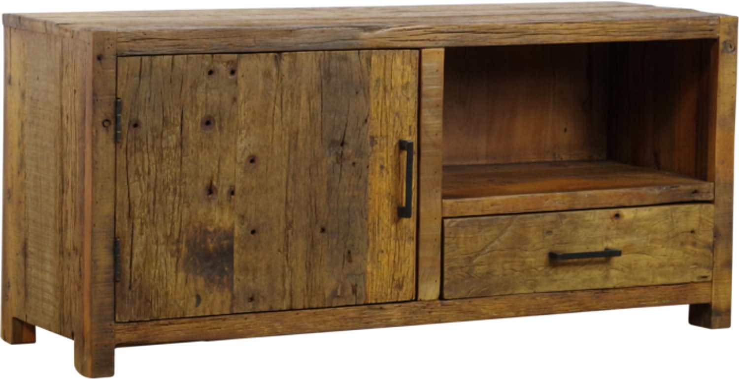 Meubelplaats TV-meubel Brent gerecycled hout naturel - 120 x 40 x 55 cm