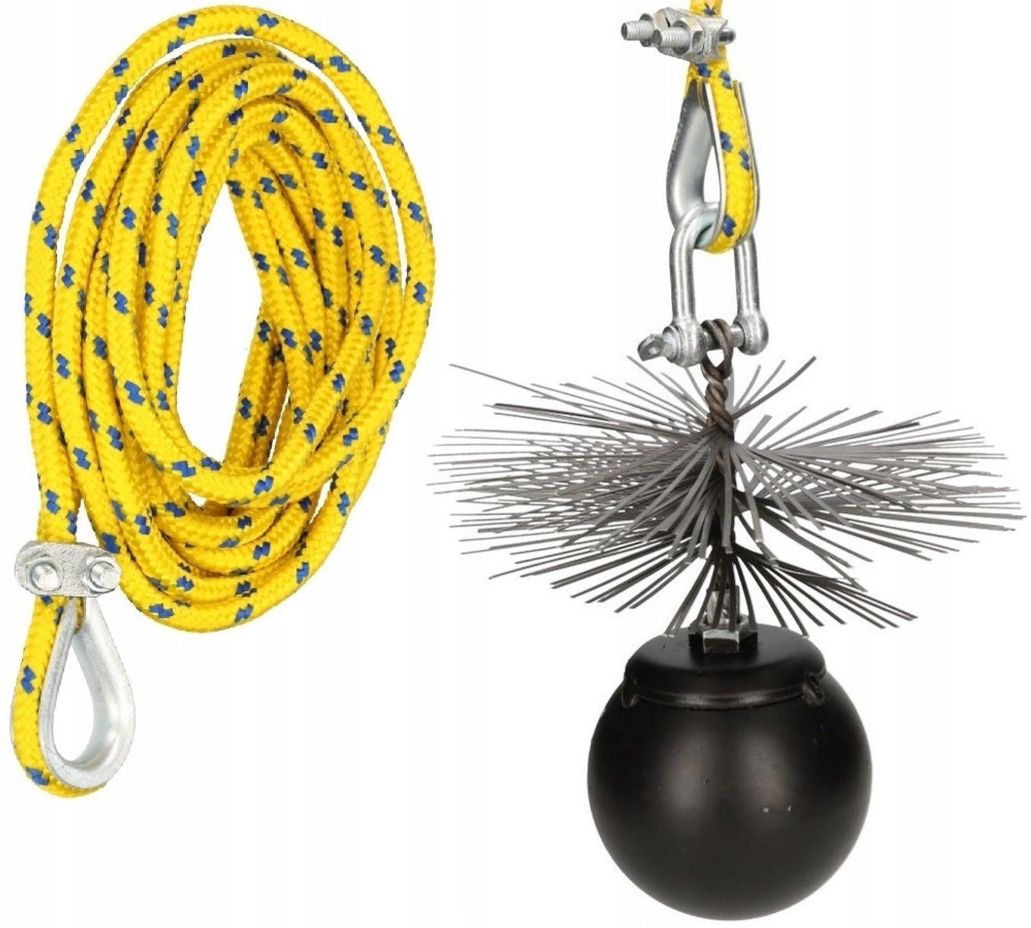 Kachelveger Set 1.8kg 150mm - Reinigingsset voor Rookkanalen