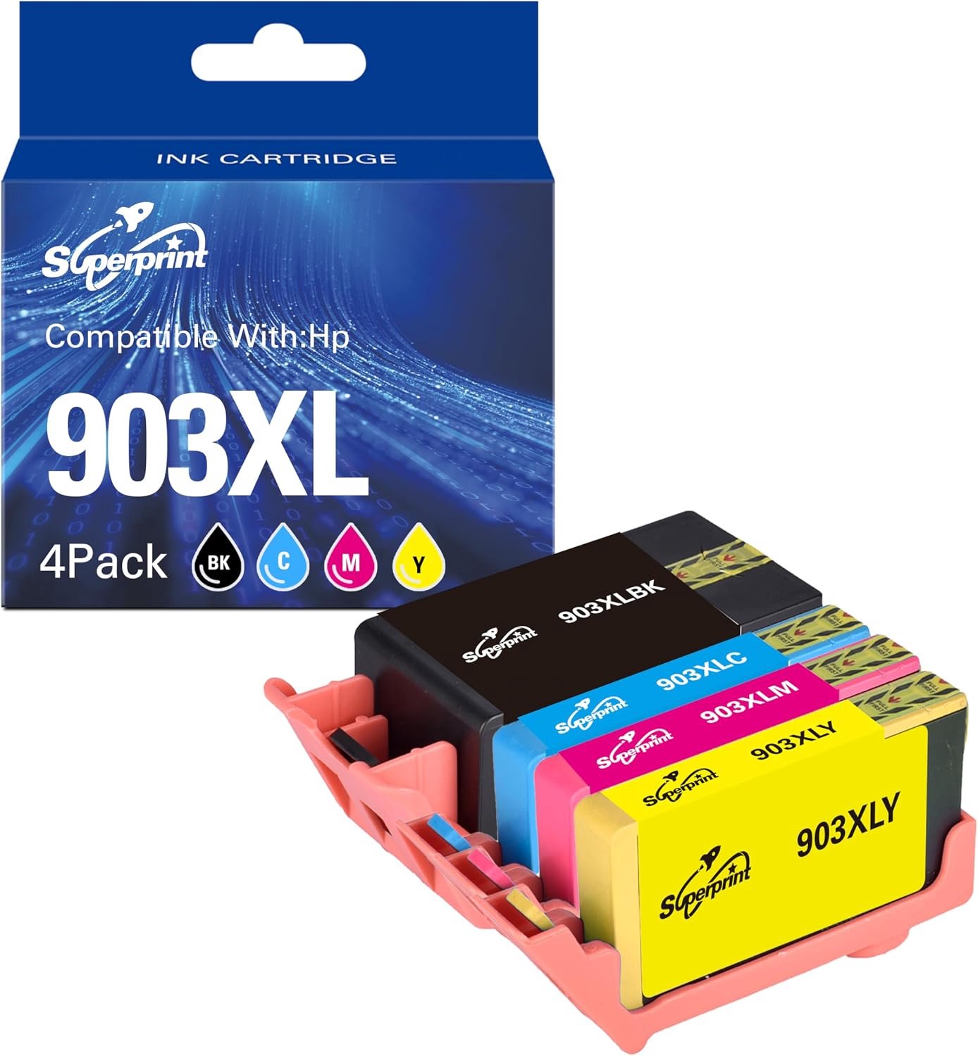 Inkcartridges 903 XL Multipack - Compatibel met HP - Levenslange garantie - Heldere kleuren en scherpe lijnen - ShopVlot