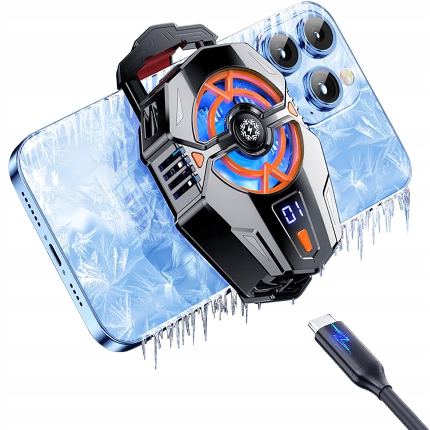 Merkloze Gaming Telefoon Koeler met LED Verlichting