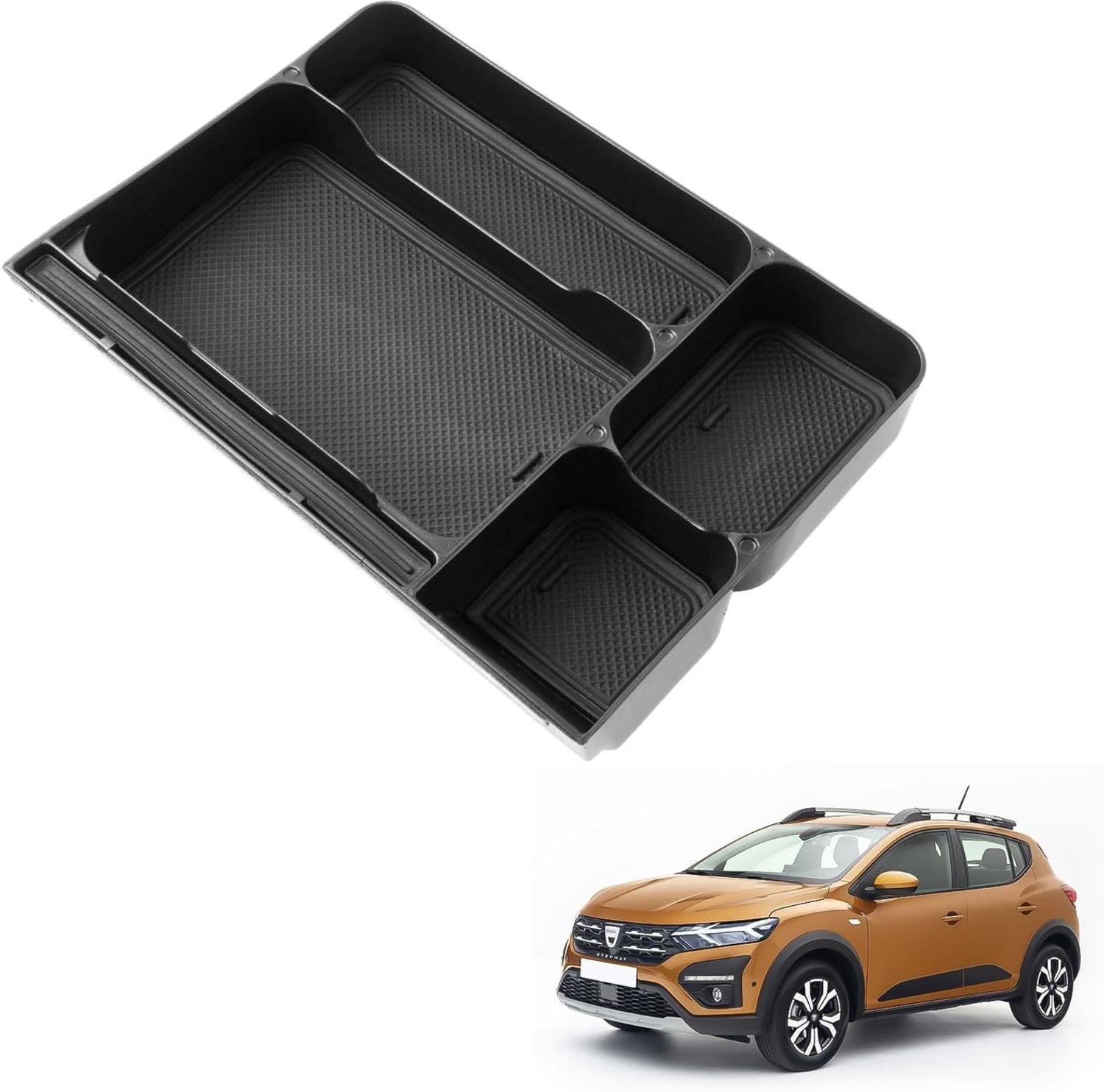 Center Console Opbergcompartiment 8 Inch - Geschikt voor Dacia Sandero 3/Stepway 3/Jogger - Efficiënte organisatie voor uw auto