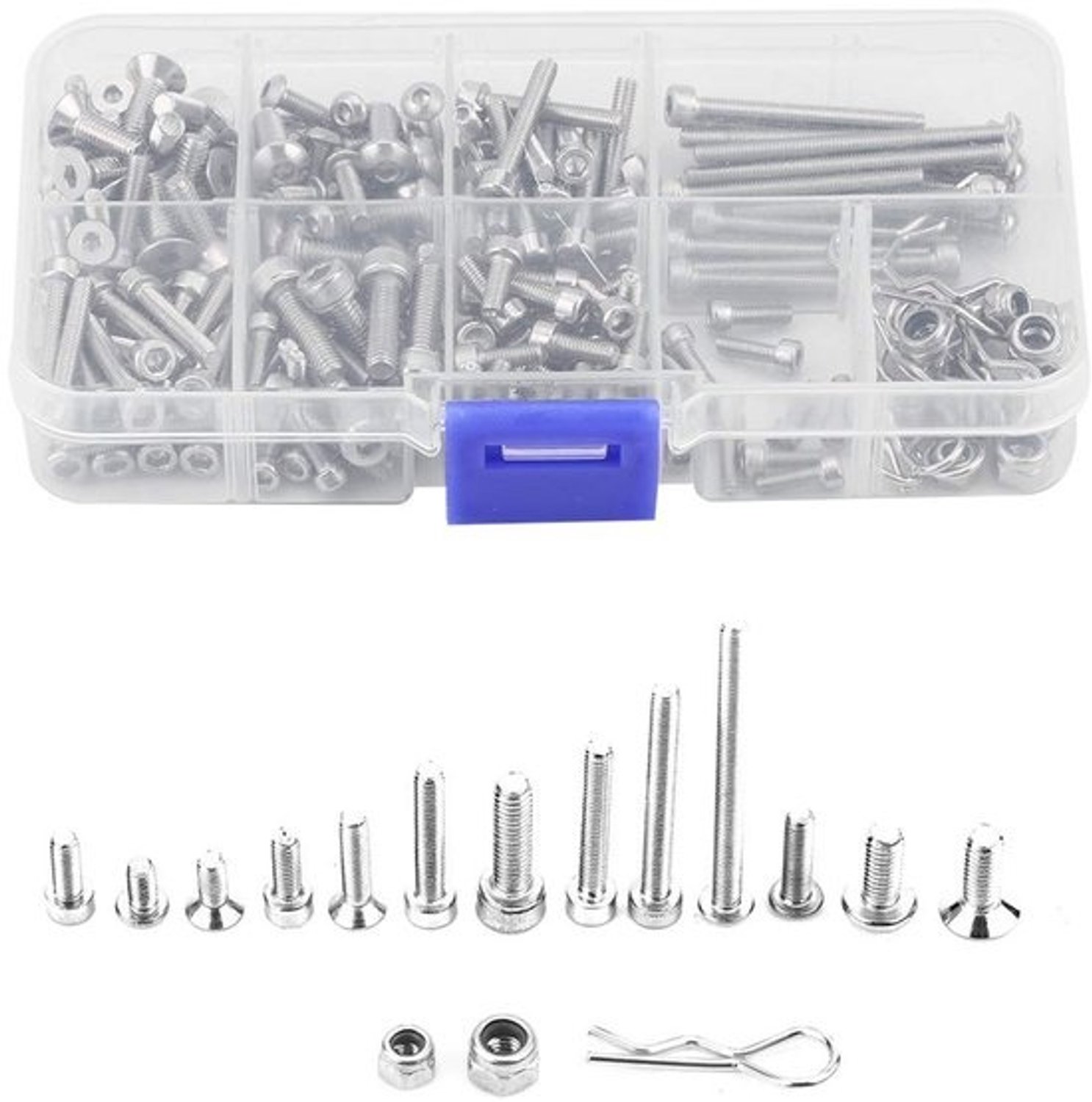 Schroeven Assortiment - Bevestigingsset Metaal - Modelbouw Reparatie - Roestvrij Staal 400 Delig - M2 M2.5 M3 M4 M5