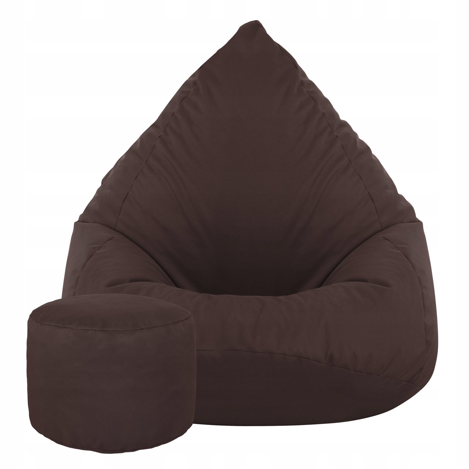 Cronen Sako XL Puf - XL Zitzak voor Binnen & Buiten - Inclusief Voetenbankje Brown