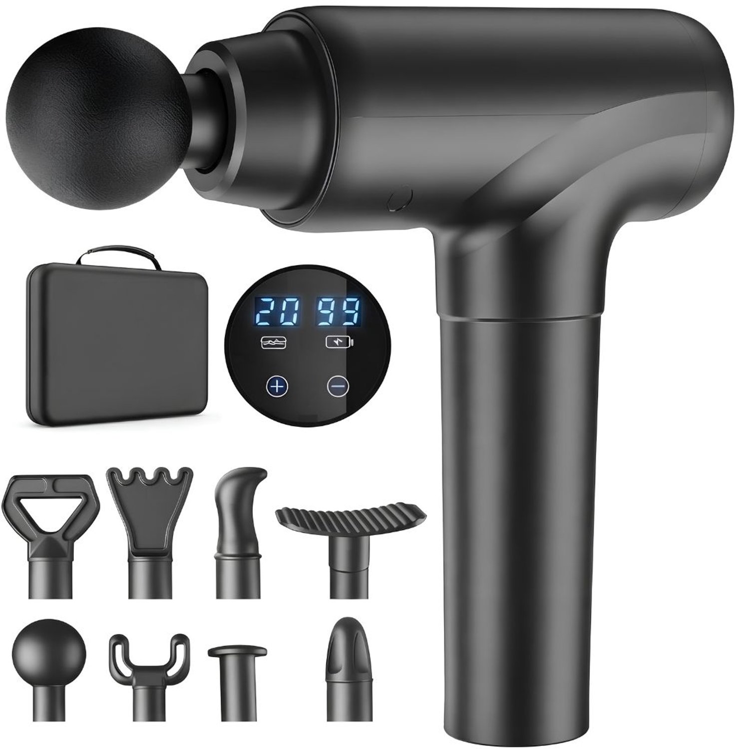 KLS® Massage Gun - Massage Gun Professioneel - Massage Pistool - Zwart - 20cm x 13cm x 8cm
