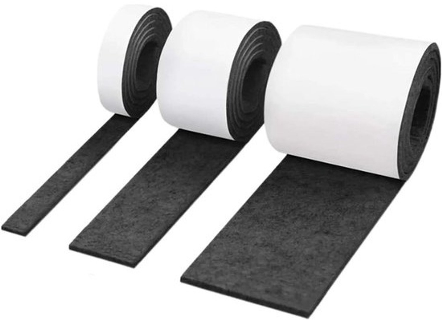 Meubelglijders Zelfklevend - Vilt Glijders - Meubels Beschermen - Geluiddempend Antislip - 5 cm x 1 m - Zwart