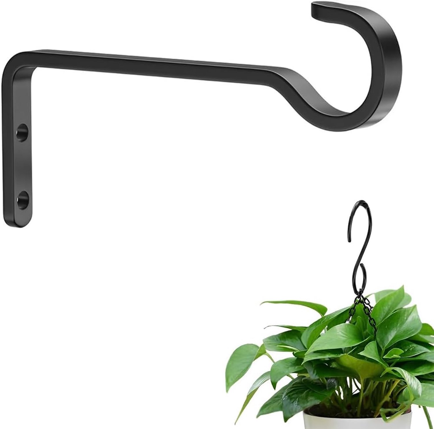 Plantenhaak 18 cm - ijzeren wandhaak - voor hangende bloempotten - ideaal voor buitengebruik - ShopVlot