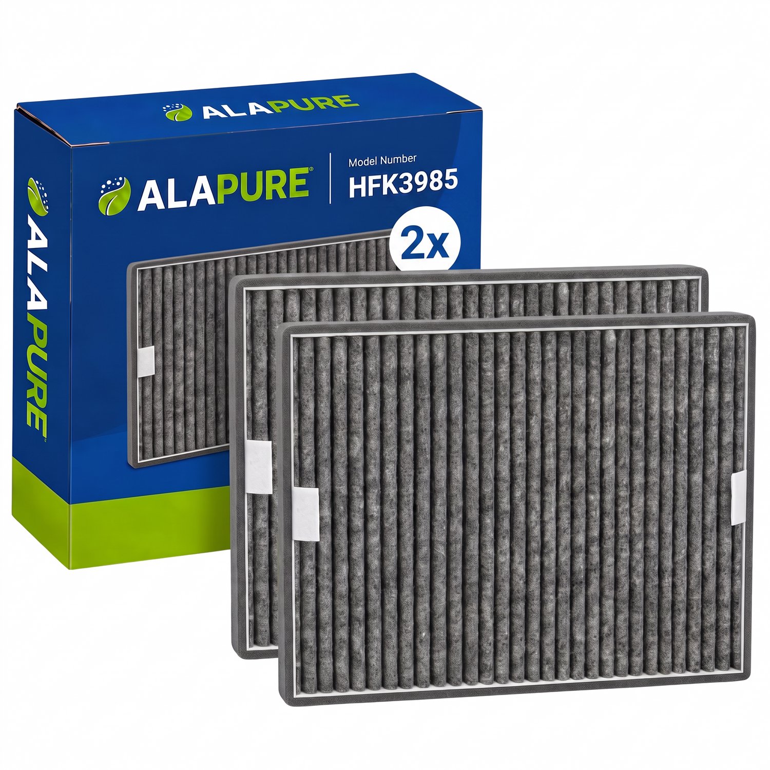 2x Alapure 3985 Compatibel met Miele Koolstoffilter D11-P