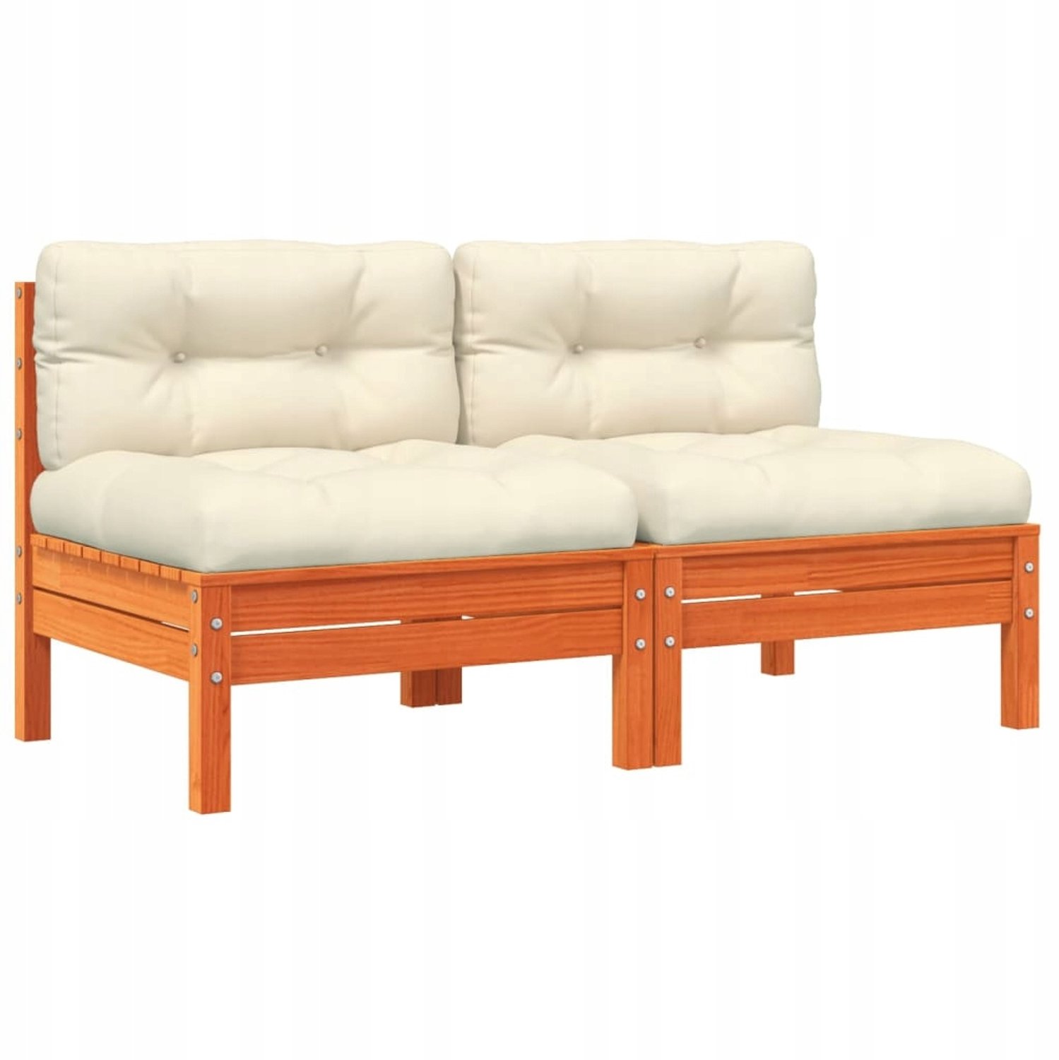 2x Houten Tuinbank met Kussens - Comfortabel en Modulair
