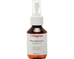 Fagron Minoxidil Lotion 2 g - Stimuleert de Haargroei en Vermindert Haaruitval - 100ml