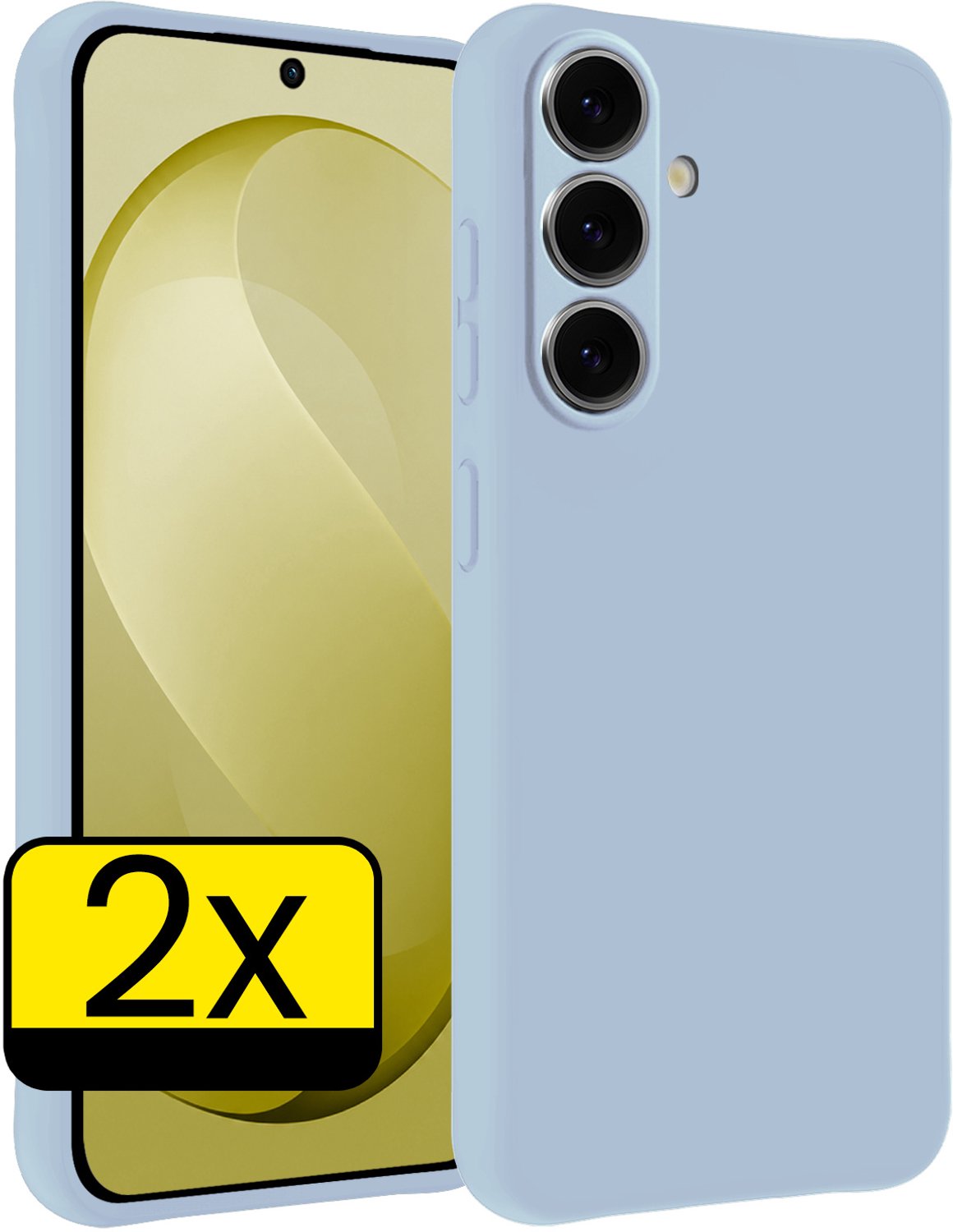 Hoesje - 2 Stuks - Geschikt voor Samsung Galaxy S26 FE - Sterk & Shockproof - Case Siliconen - Back Cover - Telefoon Hoes - Telefoonhoesjes - Lichtblauw